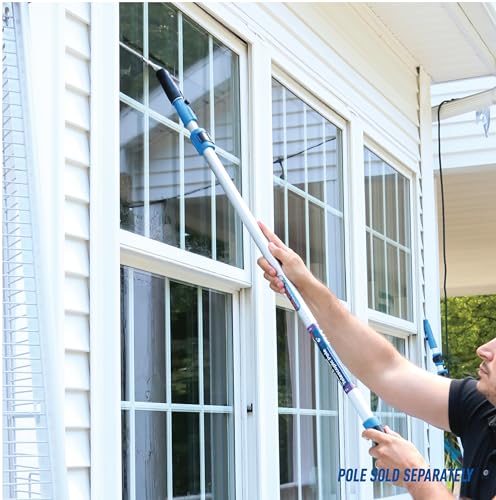 Unger Professional Connect and Clean 12” Performance Squeegee for Glass and Window Care with Replacement Rubber, Heavy Duty Cleaning Supplies with Streak-Free Results, Handheld Household Cleaner Tool - Image 3