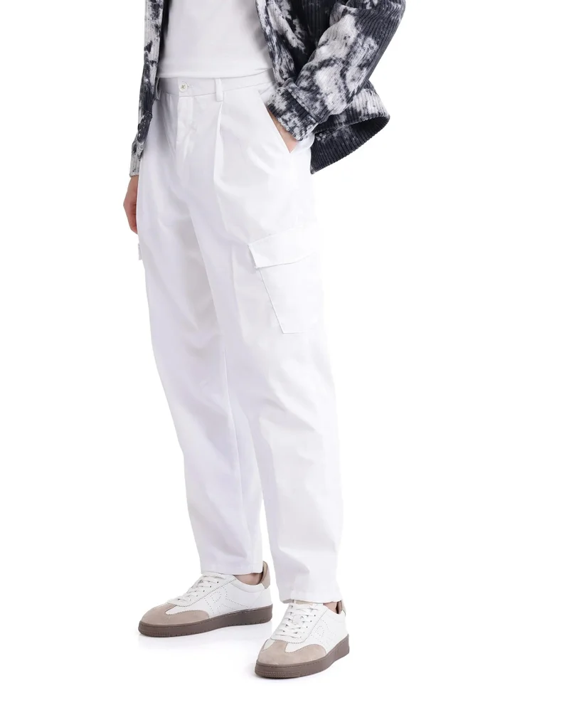Rare Rabbit Men's Regular Fit Plain Trouser
