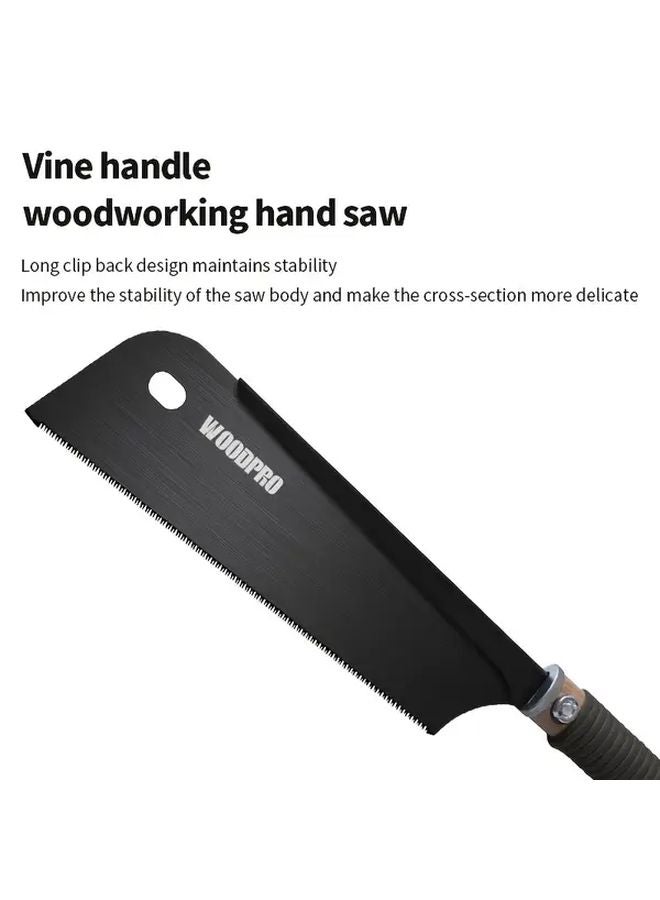 Hand Saw Set Double Sided Japanese Pull Saw Teflon Coated SK5 Flexible Blade Woodworking - Image 5