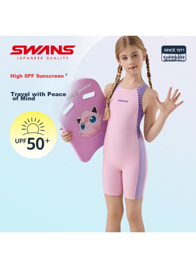 Speed Vision Suanshi Swans Girls' One-piece Swimsuit, Professional Training Swimwear, Quick-drying, Chlorine-resistant, For Girls 239 Macaron Pink 160 - Image 2