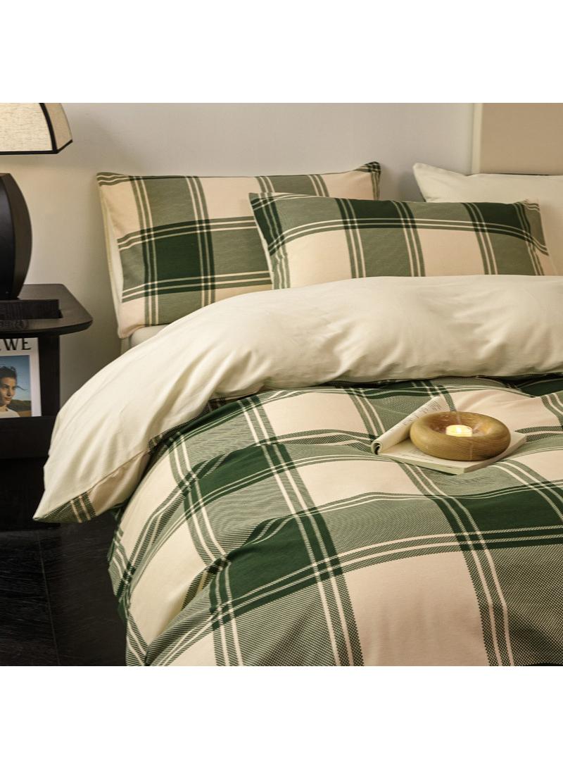 الأزرق جي دبليو 4 قطعة مجموعة 1.5 متر / 1.8 متر سرير مزدوج القطن لحاف مجموعة أدوات منزلية هدية عيد ميلاد - Image 1