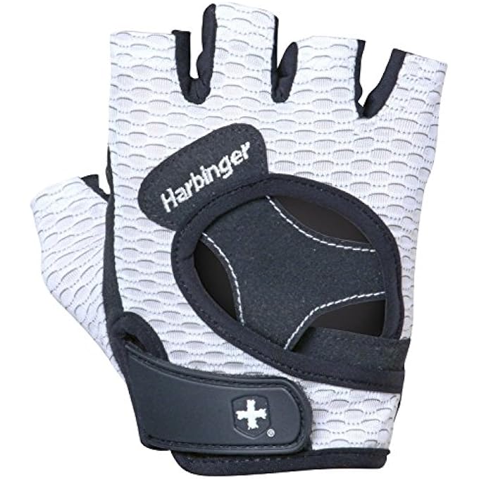 Harbinger -Gym Exercise Glove Flexfit Wash & Dry Antimicrobial Treated Glove - White - 361538 - Image 2