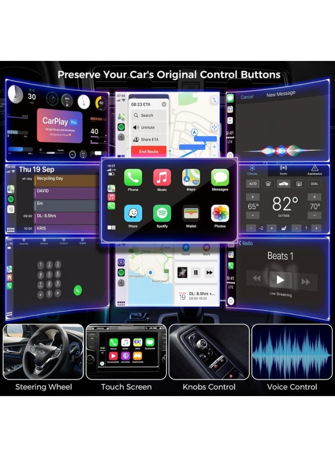 Wireless CarPlay Adapter for iPhone, 2025 Upgraded Wired to Wireless for Apple CarPlay, Mini USB Design Car Play Adapter with Type-C Extension, Plug and Play, Stable Connection & No Latency - Image 5