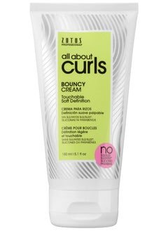 ALL ABOUT CURLS ALL ABOUT CURLS Bouncy Cream Styling | Touchable Soft Definition | Define, Moisturize, De-Frizz | All Curly Hair Types | Vegan & Cruelty Free | Sulfate Free | 5.1 Fl Oz  - Image 1