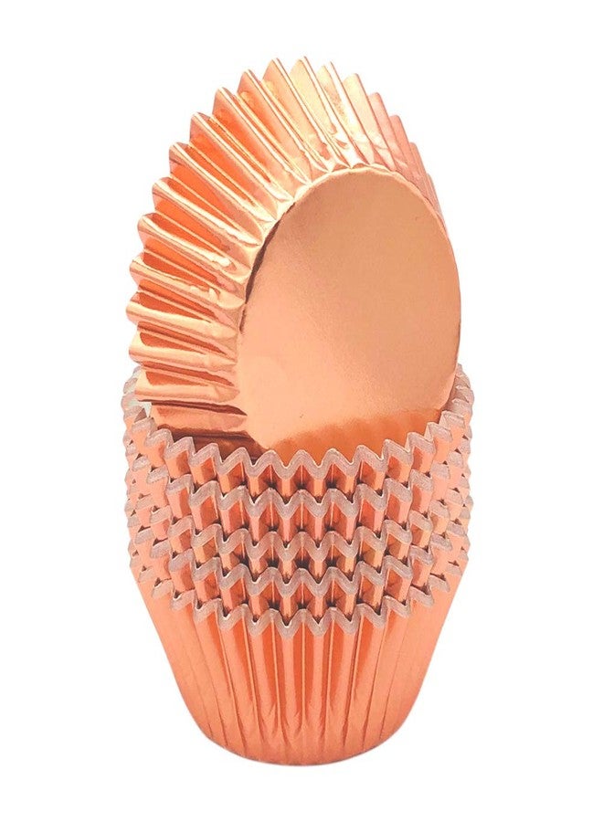 Huaswan Sweet Rose Gold Foil Cupcake Liners Standard Baking Cups for Wedding, Party and More, 120-Count - Image 1