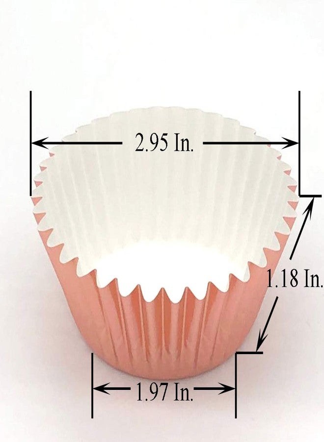 Huaswan Sweet Rose Gold Foil Cupcake Liners Standard Baking Cups for Wedding, Party and More, 120-Count - Image 2