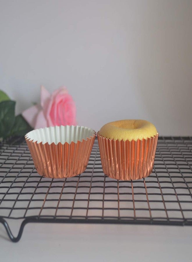 Huaswan Sweet Rose Gold Foil Cupcake Liners Standard Baking Cups for Wedding, Party and More, 120-Count - Image 4