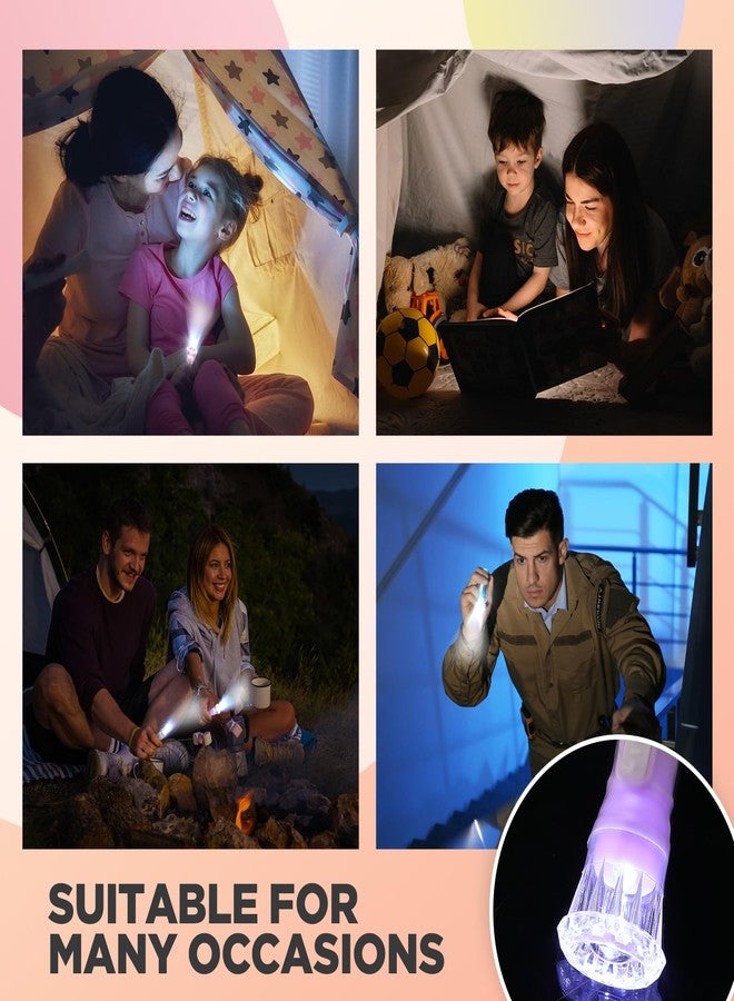 Jexine 50 Pcs Mini Flashlight Keychains Bulk with Lanyard Portable Plastic LED Key Chains Flashlights Small for Night Reading Emergency Hurricane Camping Hiking Party Favors(Pastel Color) - Image 5