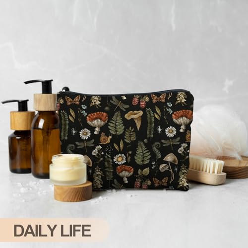 RYYCDOI Dark Forest Cottagecore Mushroom Makeup Bag - Forest Cosmetic Bag for Gifts, Mushroom Lovers - Image 4