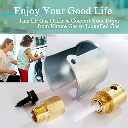 MEANHDAG GE LP Conversion Kit WE25X217 for GE Hotpoint General Electric Gas Dryer, 20KBTU Natural Gas to LP Gas, 100% Pure Brass Liquid Propane Replacement Part PD00022776 AP2044396 with Instruction - Image 2