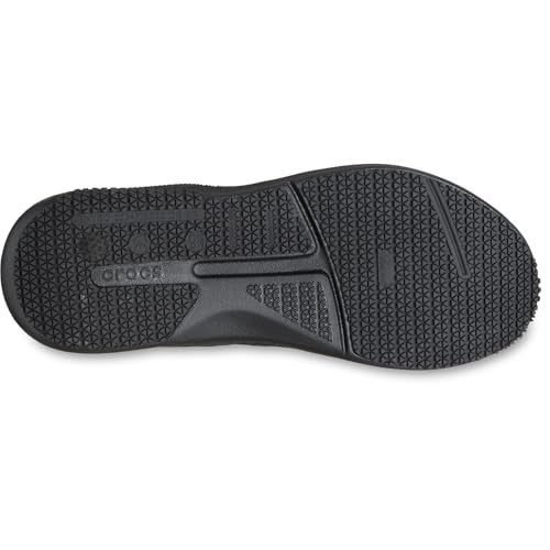 Crocs Men On The Clock Work Sneakers, Slip Resistant Shoes, Triple Black, 11 Men - Image 3