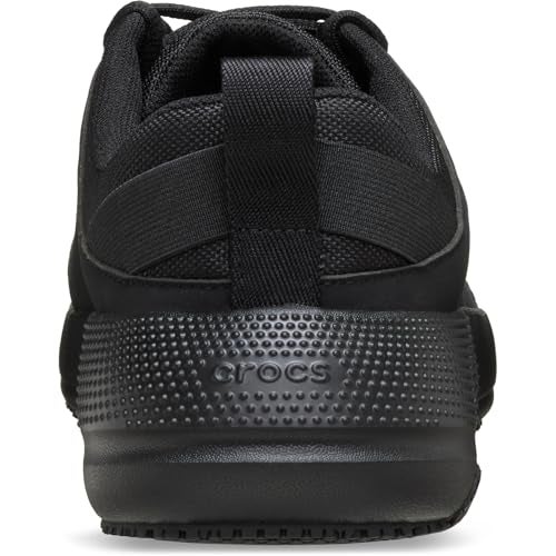 Crocs Men On The Clock Work Sneakers, Slip Resistant Shoes, Triple Black, 11 Men - Image 2