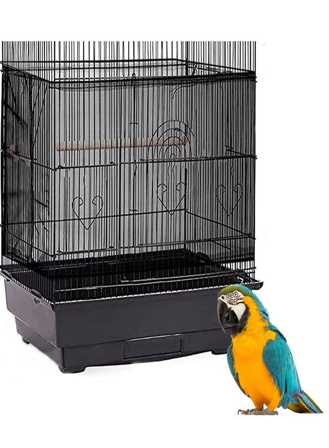LWFCOEE Bird Cage Seed Catcher, Large Bird Cage Skirt Guard, Adjustable Soft Nylon Mesh Bird Cage Netting for Round Square Bird Cages Circumference 60-86Inch - Image 1