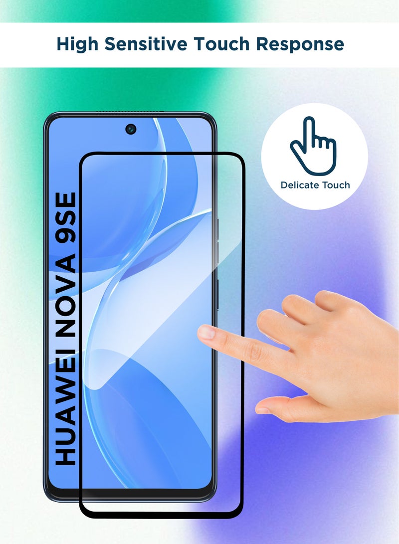 Glass Screen Protector For Huawei Nova 9SE -Black - Image 3