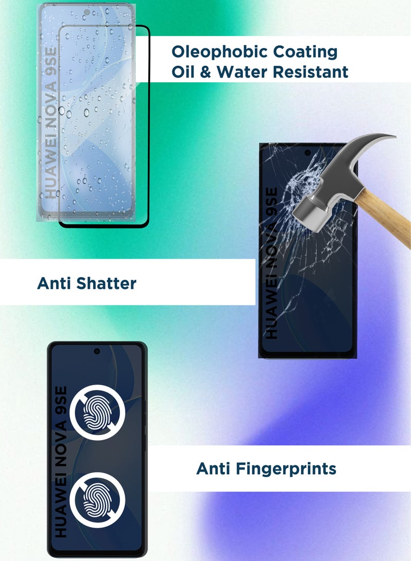 Glass Screen Protector For Huawei Nova 9SE -Black - Image 4