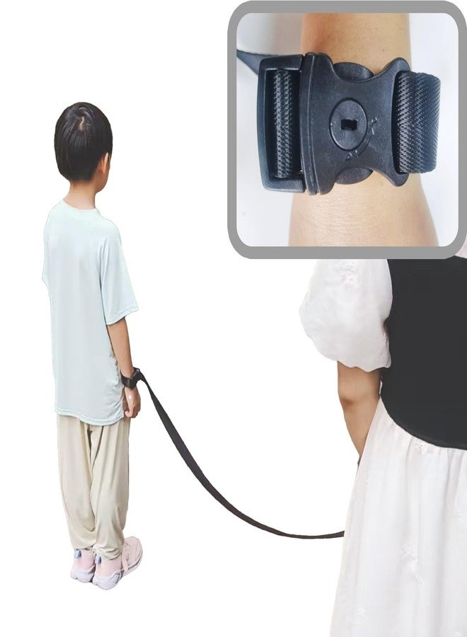حزام معصم للمشي مقاوم للهروب مع حبل قابل للتعديل وقفل حلزوني للأطفال ذوي الاحتياجات الخاصة من التوحد واضطراب فرط الحركة ونقص الانتباه، قابل للتعديل ومضاد للضياع مع مشبك قفل آمن للأطفال ذوي الاحتياجات الخاصة من التوحد (1، أسود) - Image 4