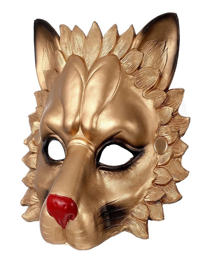 ERINGOGO PU Foam Lion Mask for Halloween Cosplay Festival Dance Party Masquerade Realistic Golden Lion Design Breathable and Animal Costume Accessory - Image 1