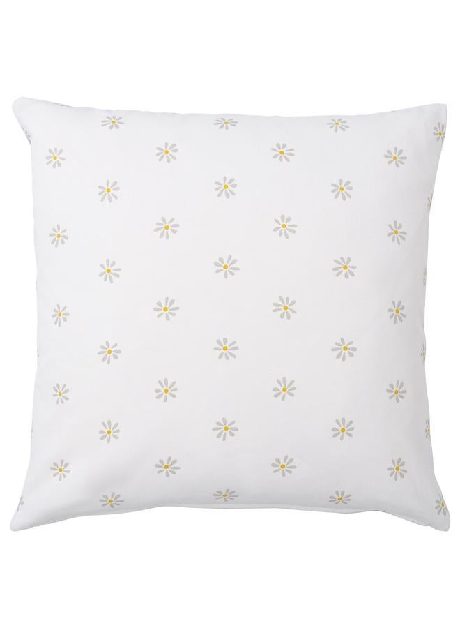 erorex Cushion cover, floral pattern grey/white, 50x50 cm - Image 2