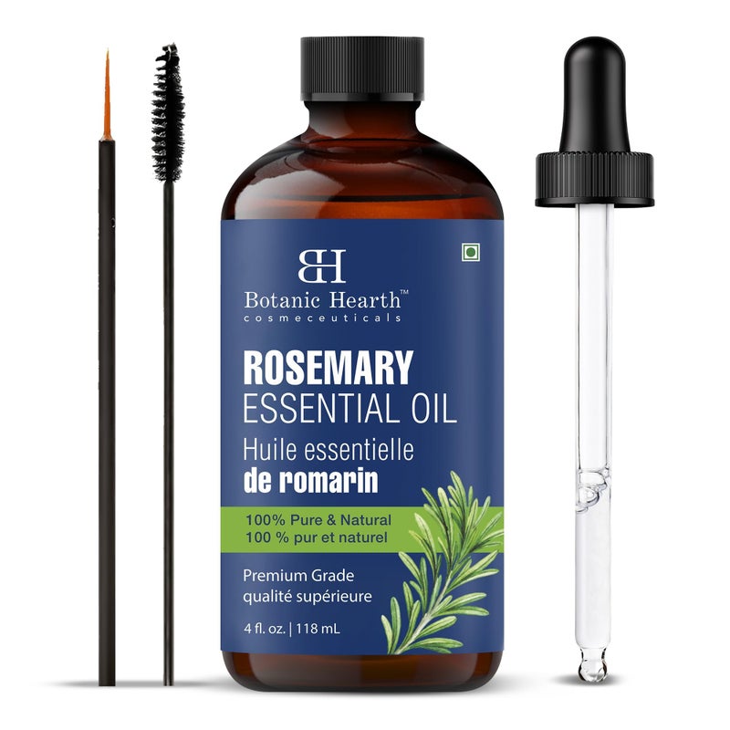 Botanic Hearth Rosemary Essential | 100% Pure and Natural | Premium Grade Essential Oil for Diffuser, Aromatherapy, Soap and Candle Making | Rosemary Oil | With Glass Dropper | 4 Fl Oz - Image 1