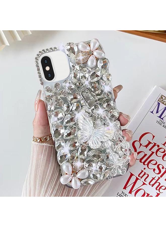 erorex Case For iPhone X / XS Handmade Butterfly Diamond Inlay PC Phone Case - Image 1