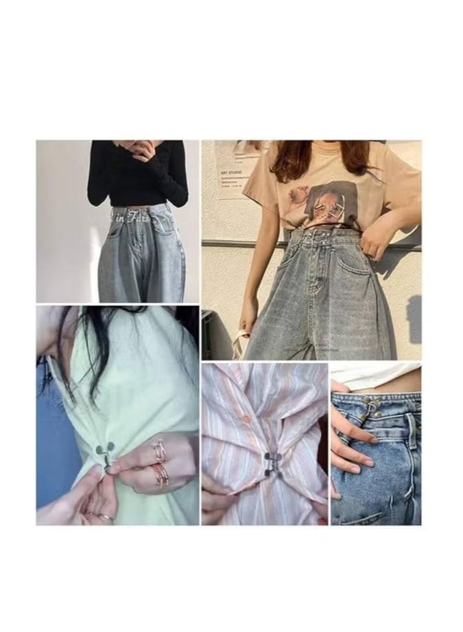 Adjustable Waist Buckle Extender Set，3 Set Jean Extender Button Pins Pant Waist Tightener  - Image 2