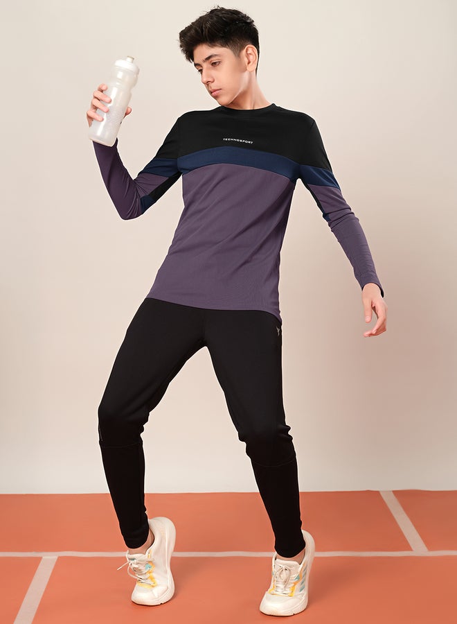 تكنوسبورت تيشيرت بأكمام طويلة بتصميم كتل الألوان - Image 5