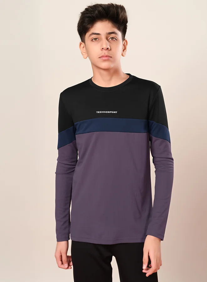 Technosport Color Block Long Sleeve T-Shirt