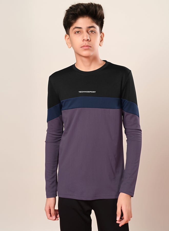 Technosport Color Block Long Sleeve T-Shirt - Image 1
