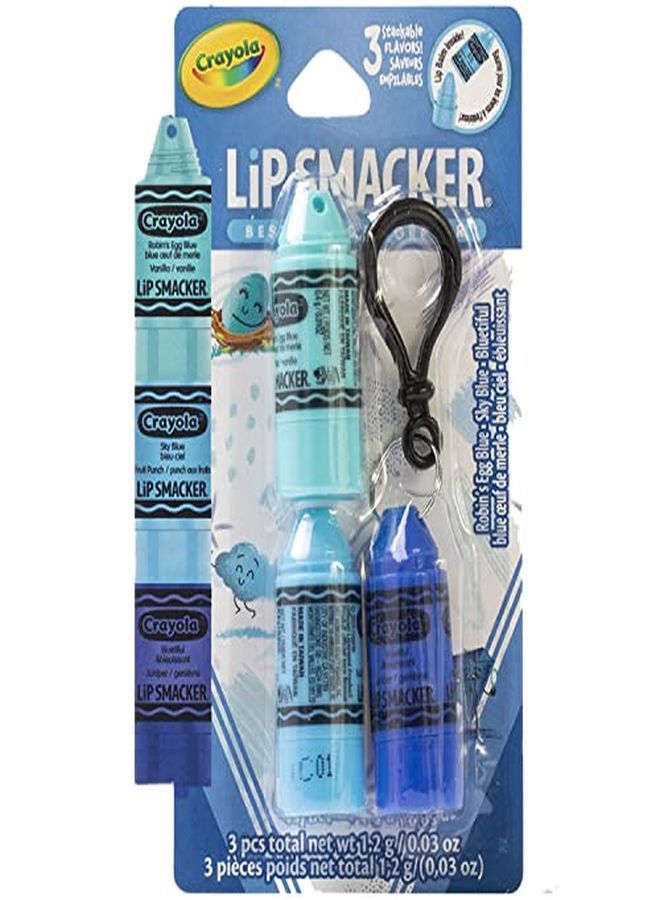 Lip Smacker Crayola Crayon Stackable Flavored Clear Lip Balm Blue - Image 1