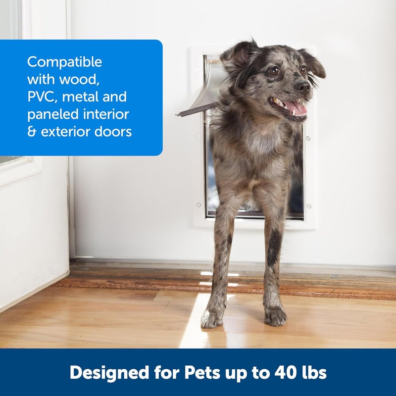 PetSafe NEVER RUST Medium Dog and Cat Door for Pets Up to 40 lb - Paintable, Easy DIY Installation with Closing Panel - Image 3
