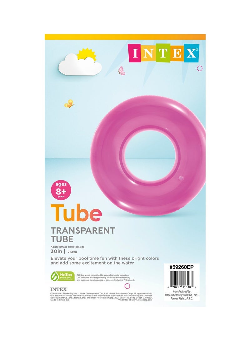 INTEX Transparent Inflatable Pool Swim Tube 76x30cm - Image 3