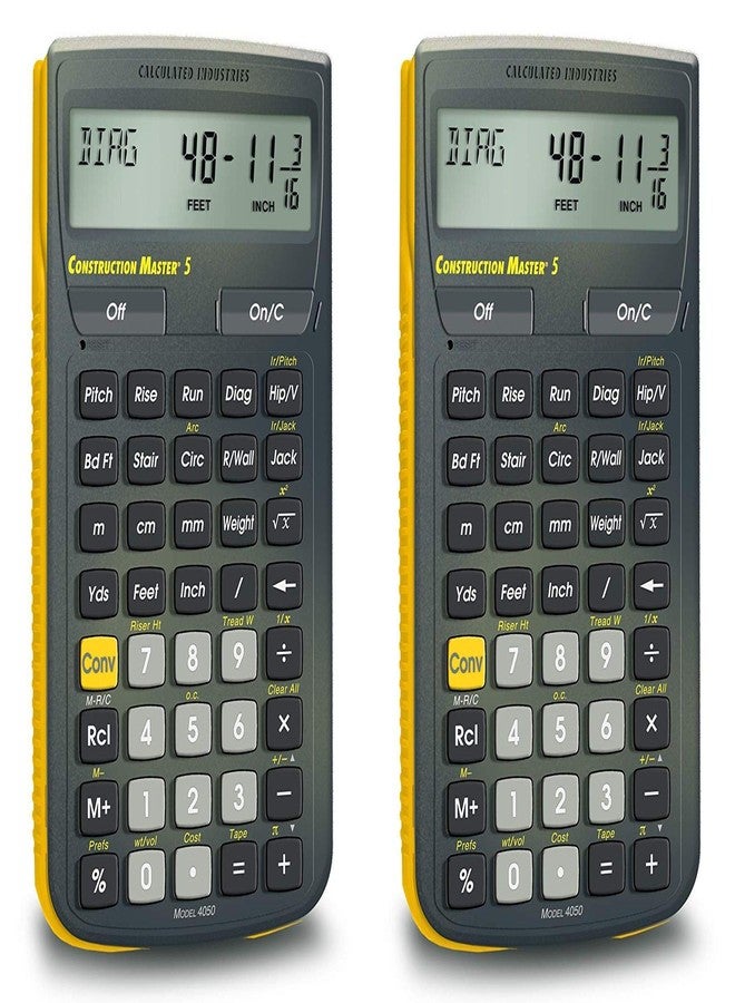 Calculated Industries 4050 Construction Master 5 Construction Calculator Pack of 2