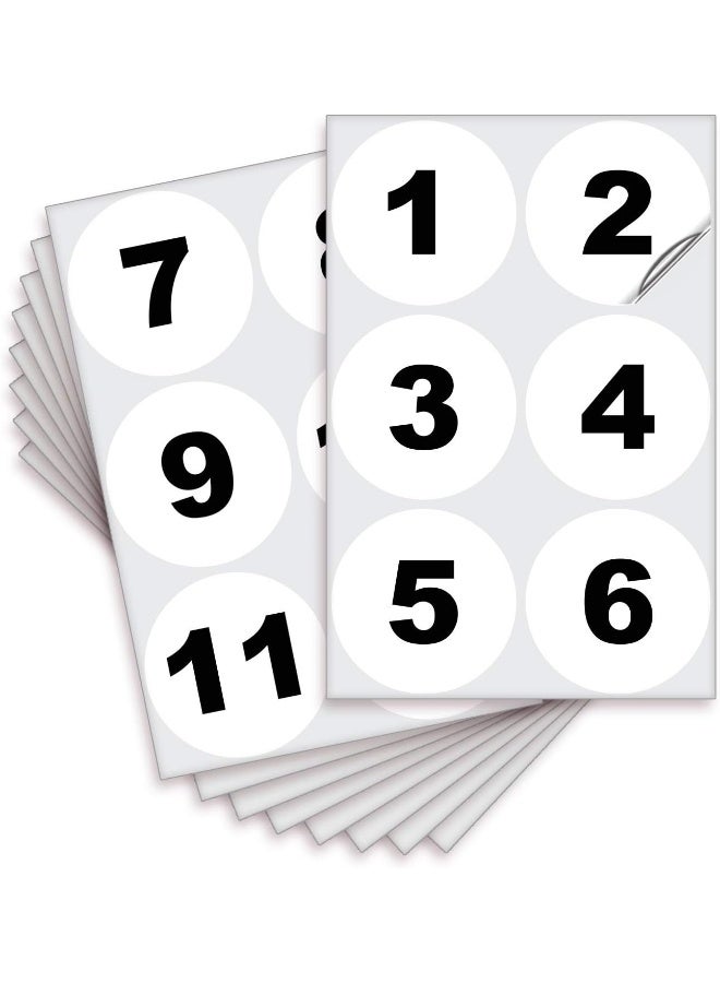Home Trove iSYFIX White Consecutive Number Stickers – 1 to 50, 4-inch, 1 set – Vinyl Self Adhesive Premium Decal, Ideal for Inventory, Storage, Organizing, Boxes, Bins, Toolbox, Lockers & More, Indoor/Outdoor  - Image 1