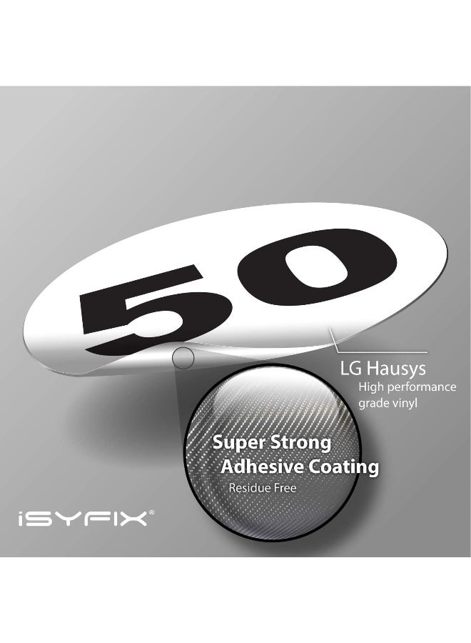 Home Trove iSYFIX White Consecutive Number Stickers – 1 to 50, 4-inch, 1 set – Vinyl Self Adhesive Premium Decal, Ideal for Inventory, Storage, Organizing, Boxes, Bins, Toolbox, Lockers & More, Indoor/Outdoor  - Image 3