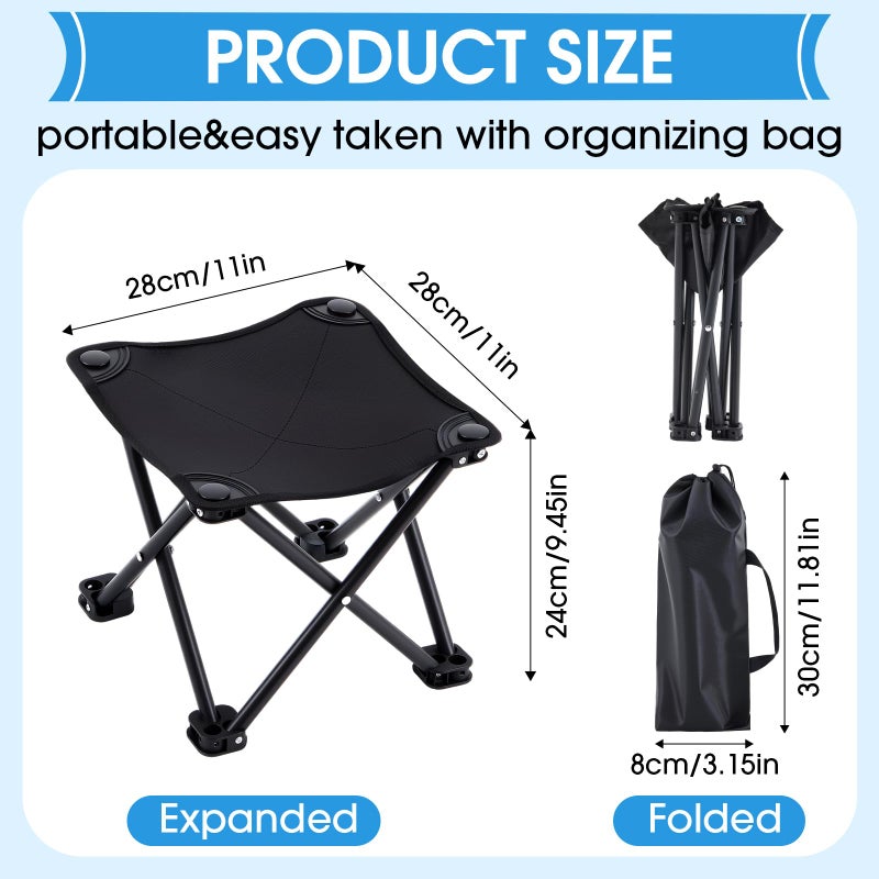 Ripeng 2 Pcs Portable Airplane Travel Foot Rest, Folding Camping Stool, Under Desk Foot Rest at Work for Long Flight, Home and Office Outdoor Hiking Fishing with Carry Bag - Image 3