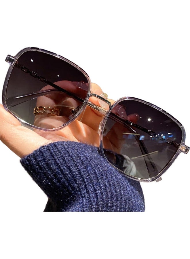 Lesca Lunetier Large Square Face-Slimming Sunglasses For Women New Trendy High-End Uv Protection Sunglasses