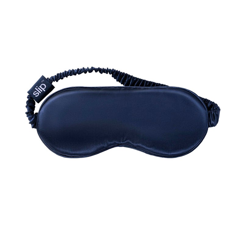 slip Pure Silk Sleep Mask - Navy | 100% Mulberry Silk, Ultra Soft & Comfortable, Blocks Light for Restful Sleep | Adjustable Strap for Perfect Fit, Gentle on Skin & Hair | Ideal Travel Accessory - Image 3
