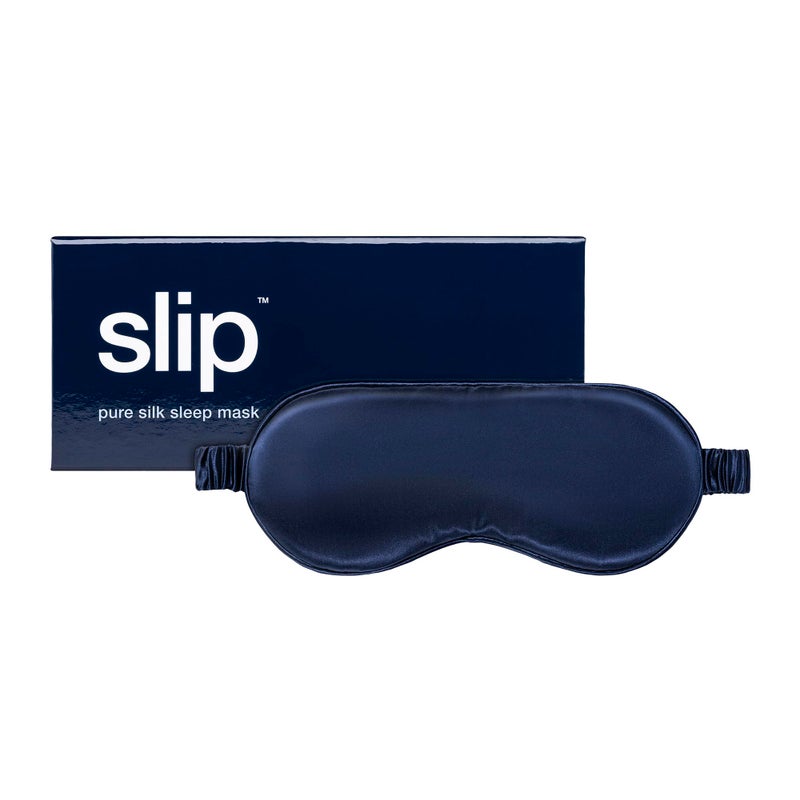 slip Pure Silk Sleep Mask - Navy | 100% Mulberry Silk, Ultra Soft & Comfortable, Blocks Light for Restful Sleep | Adjustable Strap for Perfect Fit, Gentle on Skin & Hair | Ideal Travel Accessory - Image 1