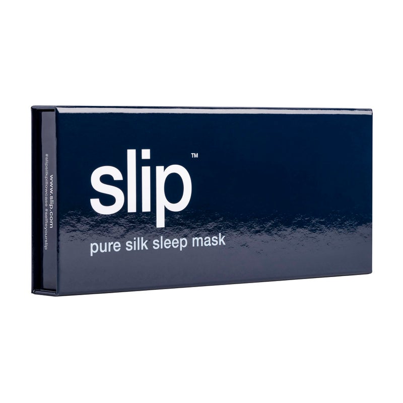 slip Pure Silk Sleep Mask - Navy | 100% Mulberry Silk, Ultra Soft & Comfortable, Blocks Light for Restful Sleep | Adjustable Strap for Perfect Fit, Gentle on Skin & Hair | Ideal Travel Accessory - Image 5