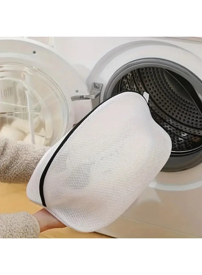 Earss Shoe Washing Bags Set – 2 Durable Mesh Laundry Bags with Zipper Closure for Sneakers, Running Shoes, Trainers & Delicate Footwear – Reusable Shoe Wash Protector for Washing Machine & Travel - Image 3