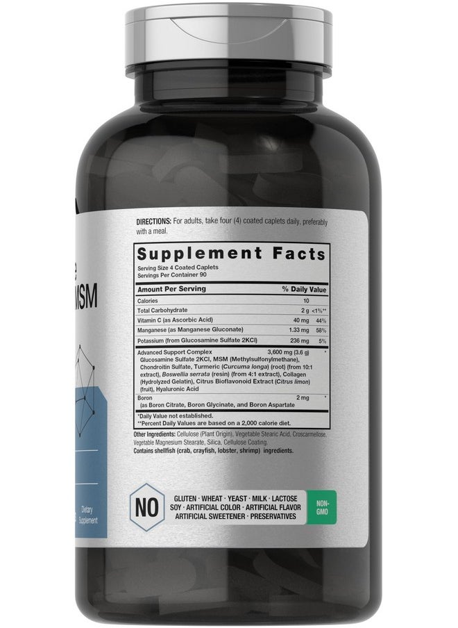 Horbaach Horbäach Glucosamine Chondroitin MSM | 3600 mg | 360 Caplets | Advanced Formula with Turmeric | Non-GMO, Gluten Free  - Image 2