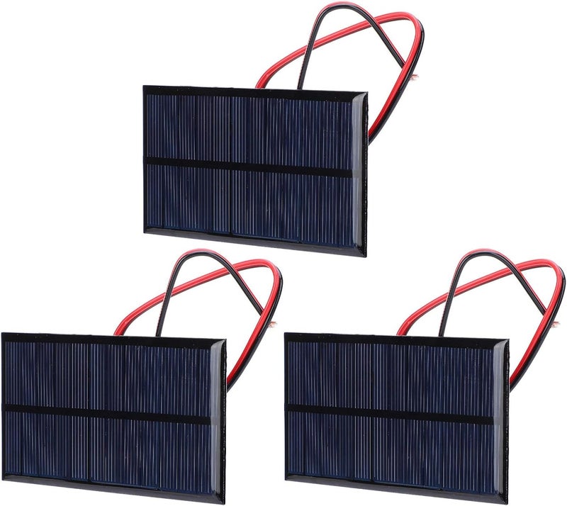 Ejoyous 3PCS Mini Solar Panel, DC 6V 1W Polysilicon Solar Cell Charger Module Solar Panel Cell System Kits with 30cm Cable - Image 4