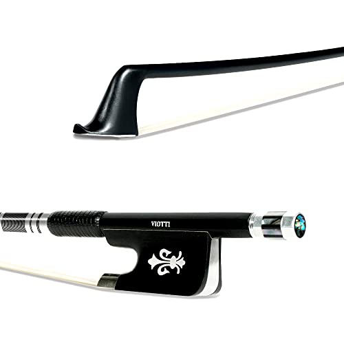 Viotti Carbon Fiber Cello Bow, Hand Crafted by Professional Bow Makers, Strong, Stiff & Well Balanced, Made with Mongolian Horse Hair, For Cellist of All Skill Levels - Image 1