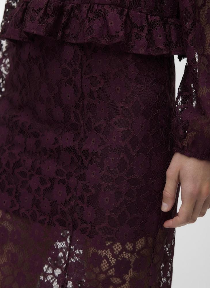 فيرو مودا تنورة ماكسي بخصر عالٍ وتفاصيل دانتيل من فيمميتا - Image 3