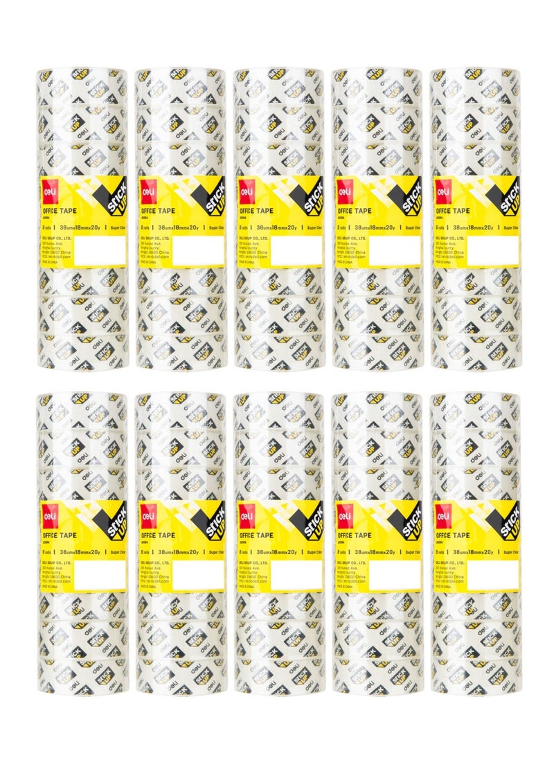 Deli 80-Piece Clear Office Tape 18mm Width  - Image 1