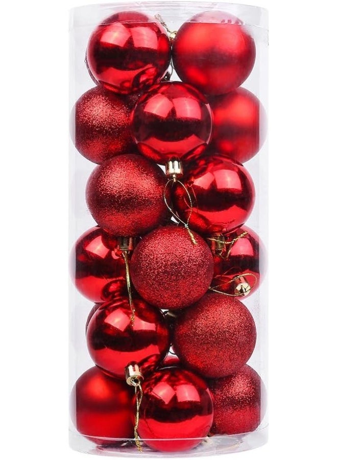 ACLIX 24-Piece Christmas Tree Decor Ball Set Red 6centimeter - Image 1