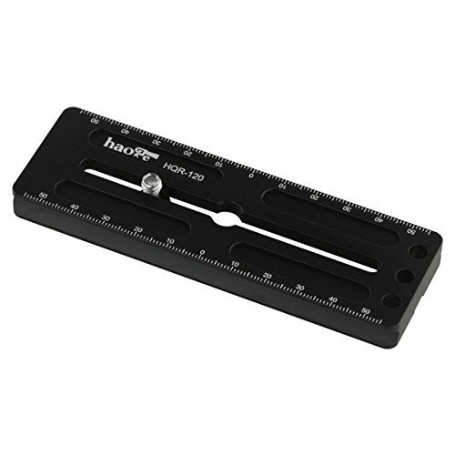 Haoge 120mm Multi-Purpose Long Quick Release Extender Rail Sliding Plate for Camera Tripod Ballhead Clamp fit Benro Arca Swiss Sunwayfoto - Image 3