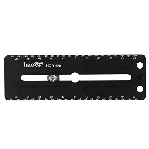 Haoge 120mm Multi-Purpose Long Quick Release Extender Rail Sliding Plate for Camera Tripod Ballhead Clamp fit Benro Arca Swiss Sunwayfoto - Image 1