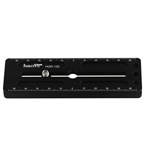 Haoge 120mm Multi-Purpose Long Quick Release Extender Rail Sliding Plate for Camera Tripod Ballhead Clamp fit Benro Arca Swiss Sunwayfoto - Image 4