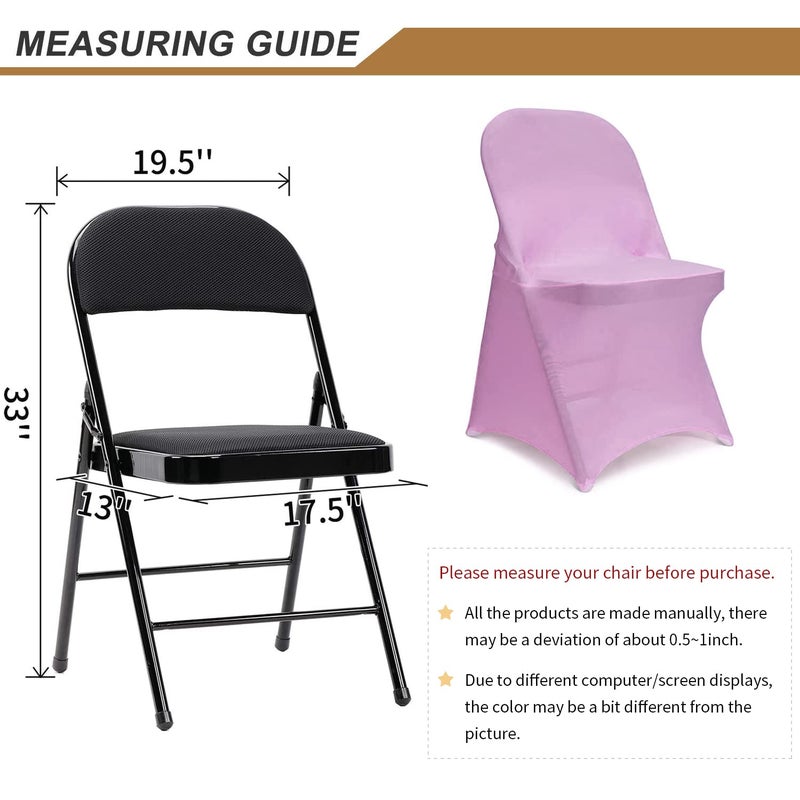 ManMengJi Spandex Folding Chair Covers, Lavender Folding Chair Covers 6 PCS, Universal Fitted Chair Slipcovers for Wedding, Party, Banquet, Holidays, Celebration - Image 4